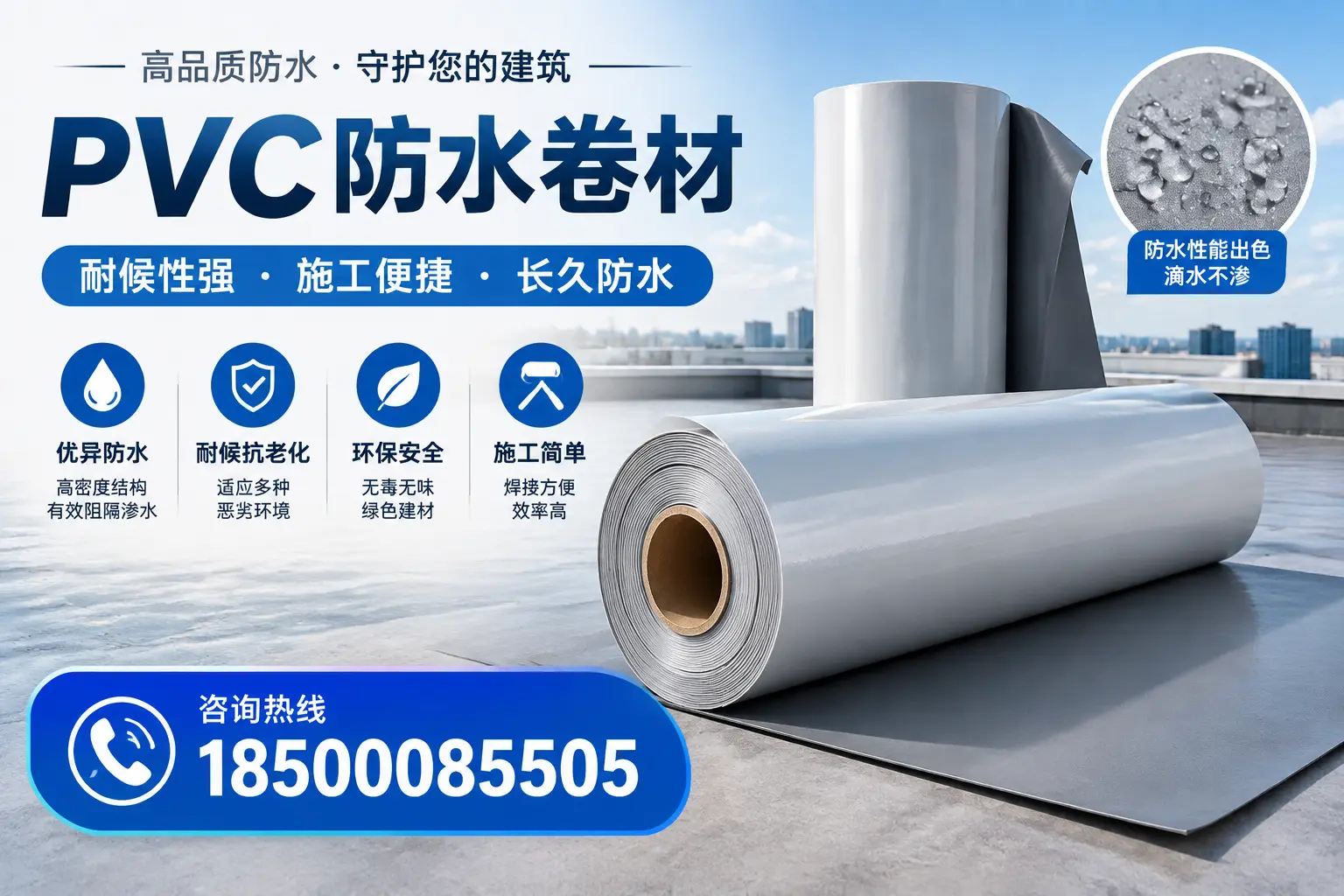 pvc防水卷材在平凉的行业应用前景分析